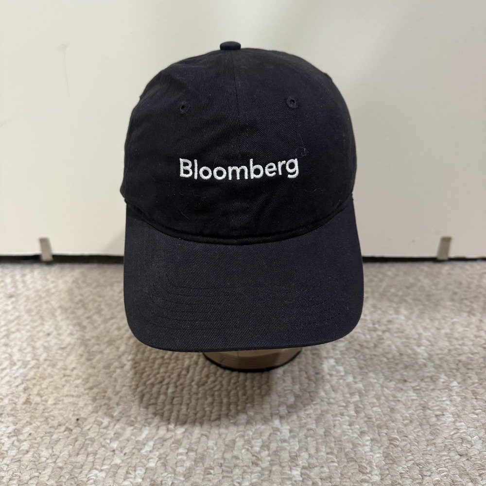 Bloomberg Business Stock Market News Black Strapback Dad Preppy Hat Cap